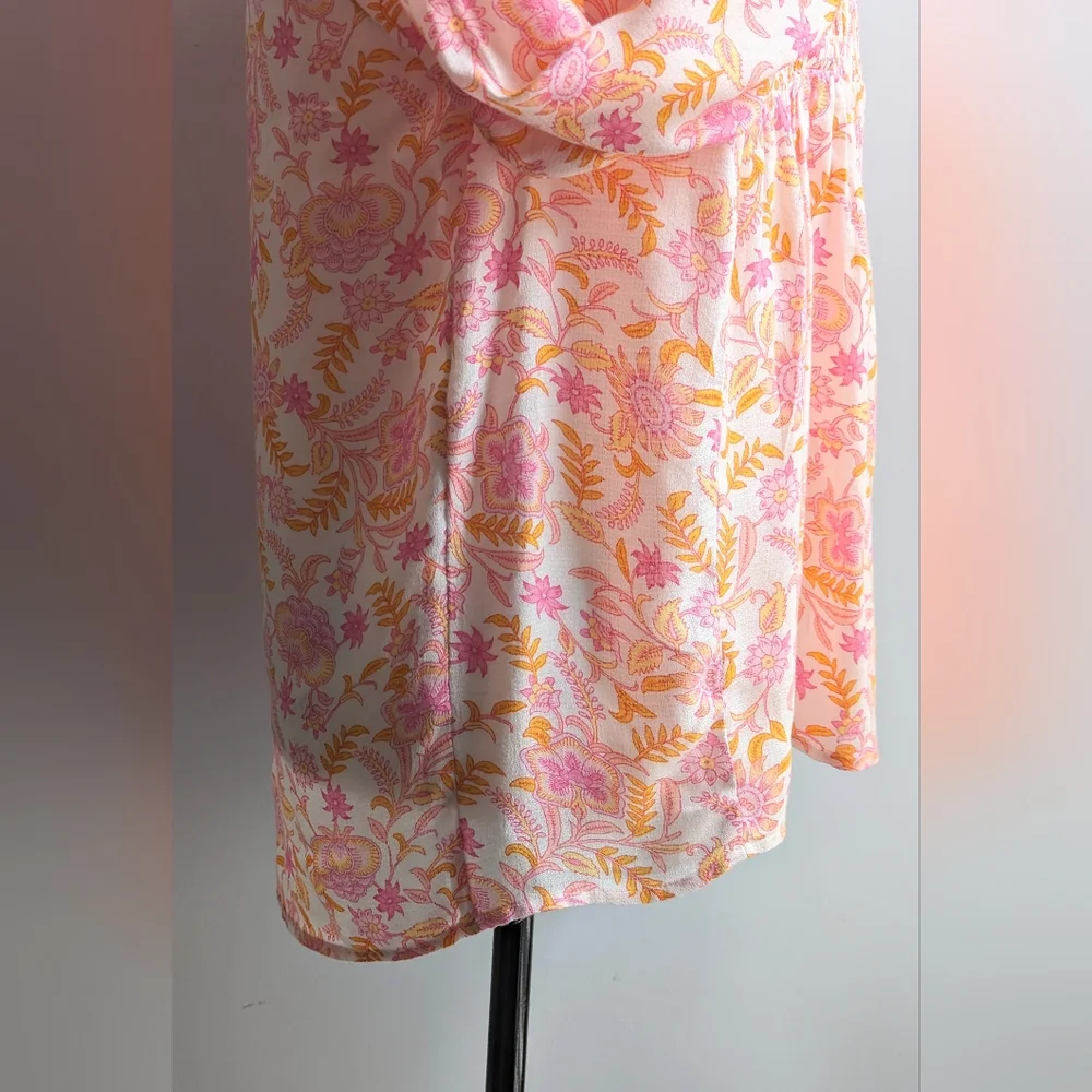 NWT.... Lucky Brand Floral High/low Boho Blouse Size Small - Picture 4 of 9